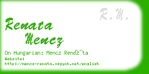 renata mencz business card